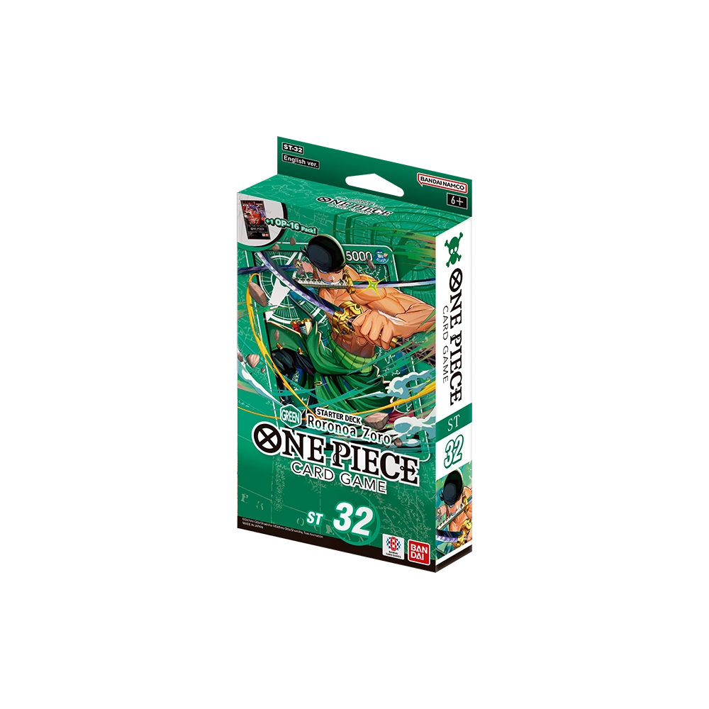 One Piece Card Game - STARTER DECK -GREEN Roronoa Zoro- [ST-32] [ENG]