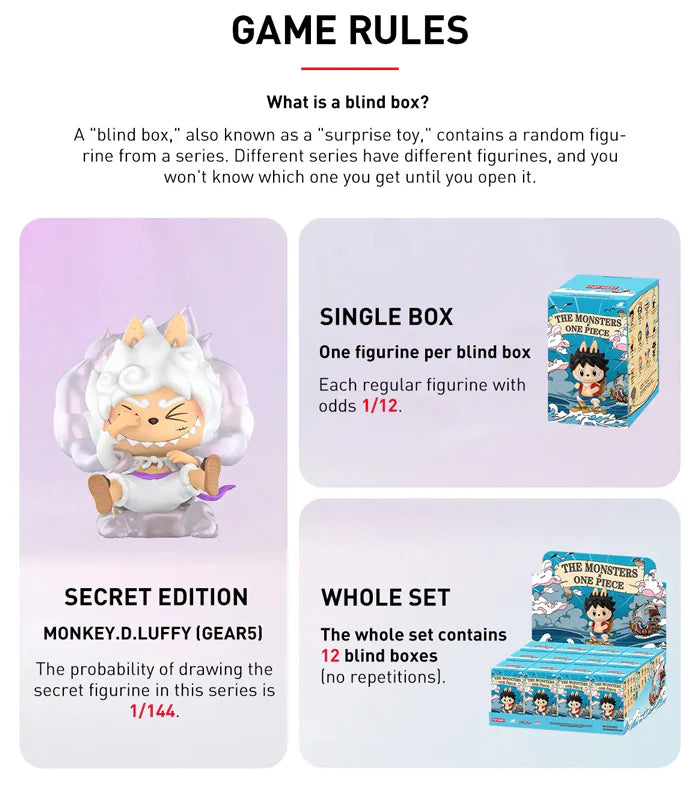 POP MART - THE MONSTERS x One Piece Figures Series Blindbox