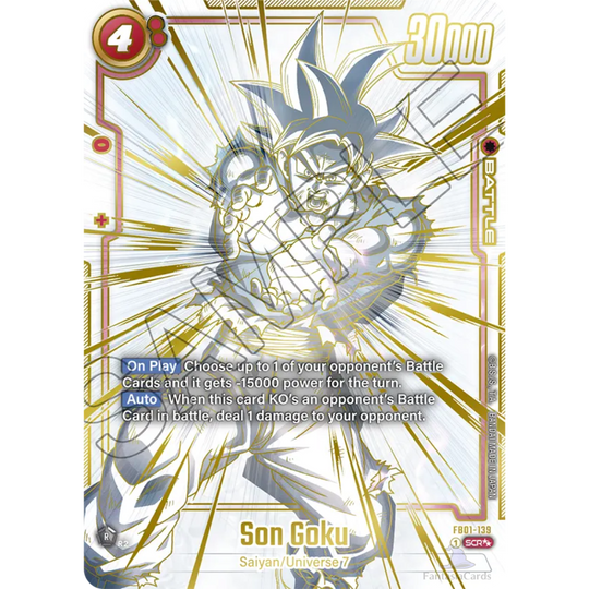dragon ball super card game fusion world fb 01 awakened pulse son goku god rare