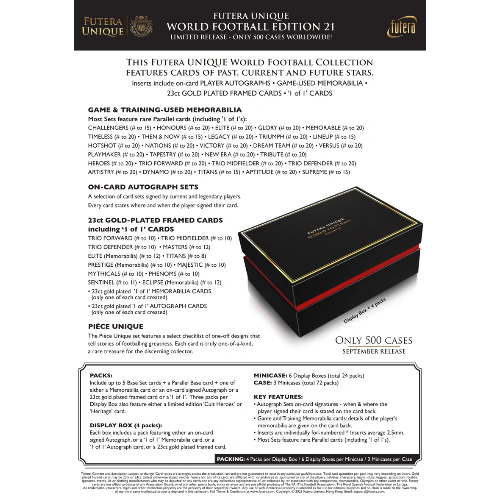 Futera 2025 Unique World Football Edition 21 - Hobby