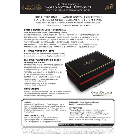 Futera 2025 Unique World Football Edition 21 - Hobby
