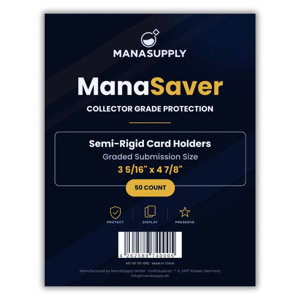ManaSaver - 50 Stück – Semi Rigid Card Holder (Cardsaver)