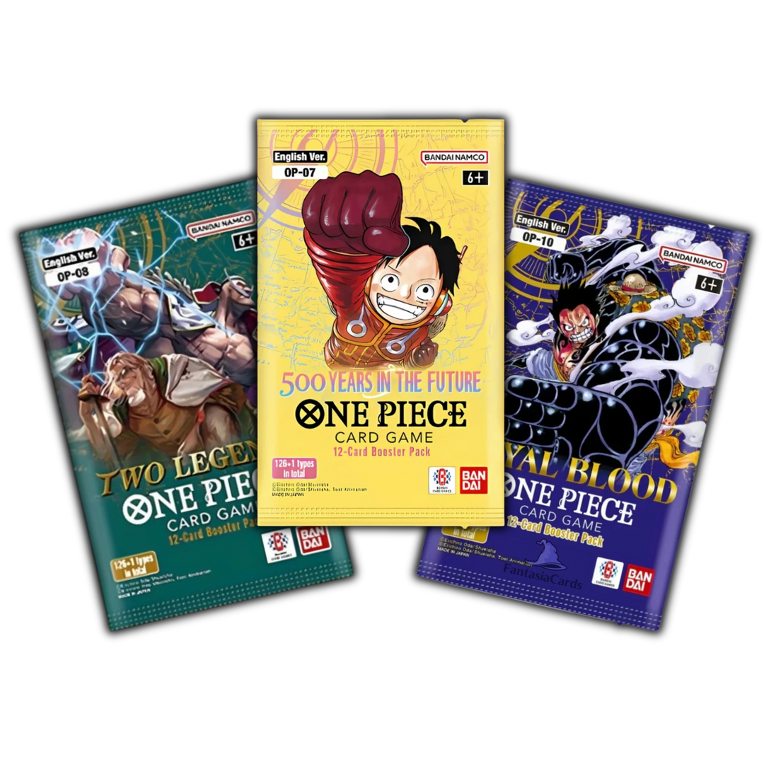 One Piece Card Game - OP07, OP08 &amp; OP10 - ENGLISCH Booster Bundle [ENG]
