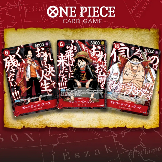 One Piece - Saikyo Jump 2026 Promokarten Set: Luffy, Ace &amp; Newgate [JP] (Vorbestellung - Release: Ende August 2026)