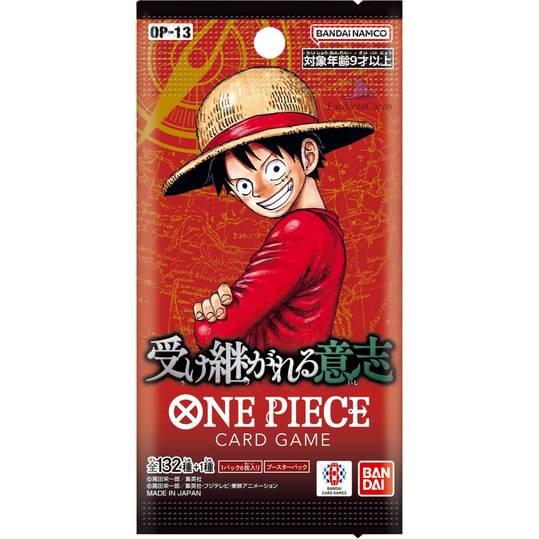 one piece op-13 english booster box CG: Carrying on His Will (OP-13) Sleeved Pack A Special Booster Pack to Commemorate the 3rd Anniversary *NEW - ONE PIECE, OP-13