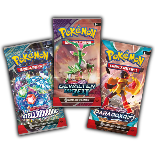 Pokemon - German Booster Bundle - Gewalten Der Zeit, Paradox Rift & Stellarkrone [DE]