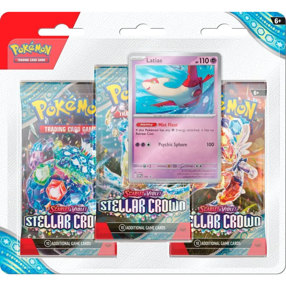 Pokemon - Stellar Crown - 3er Blister - [ENG] - LIVE-BOXBREAK