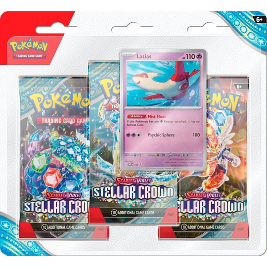 Pokemon - Stellar Crown - 3er Blister - [ENG] - LIVE-BOXBREAK