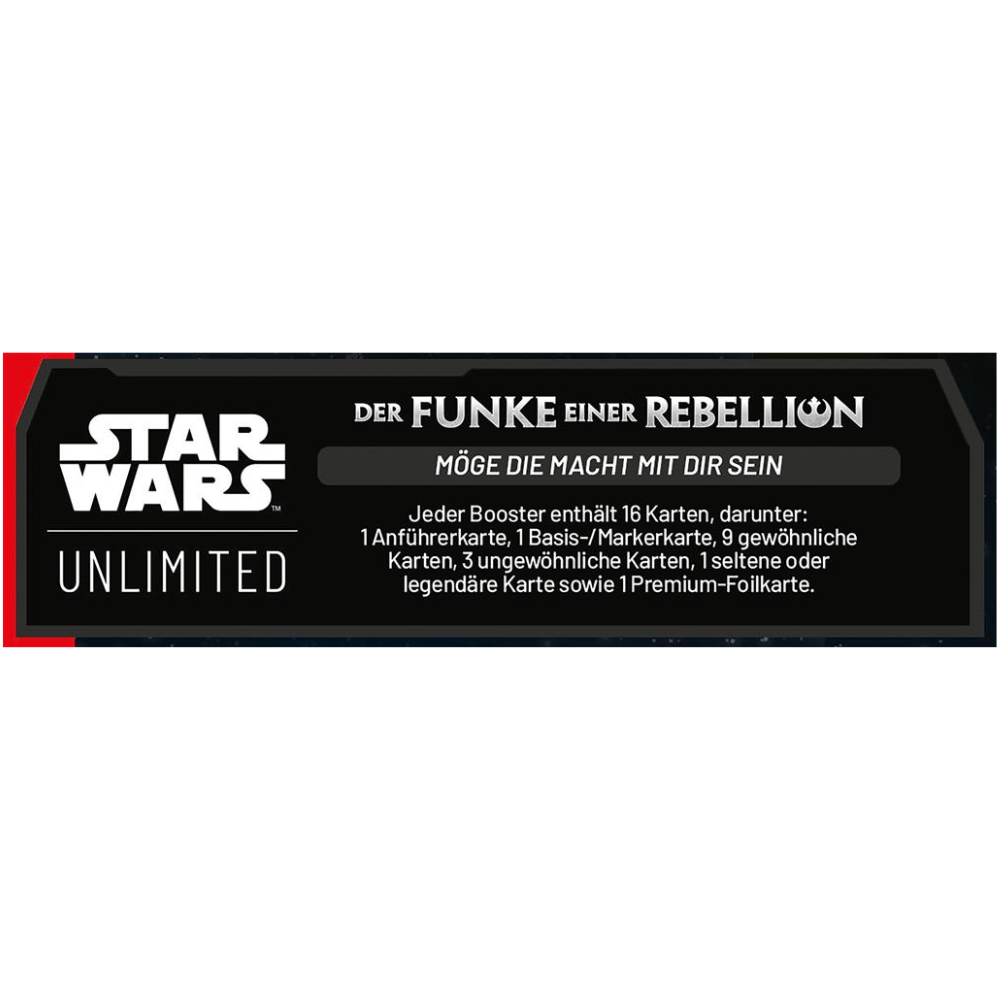 Star Wars Unlimited Funke einer Rebellion Booster Inhalt
