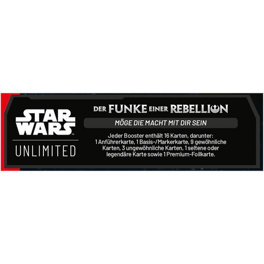 Star Wars Unlimited Funke einer Rebellion Booster Inhalt