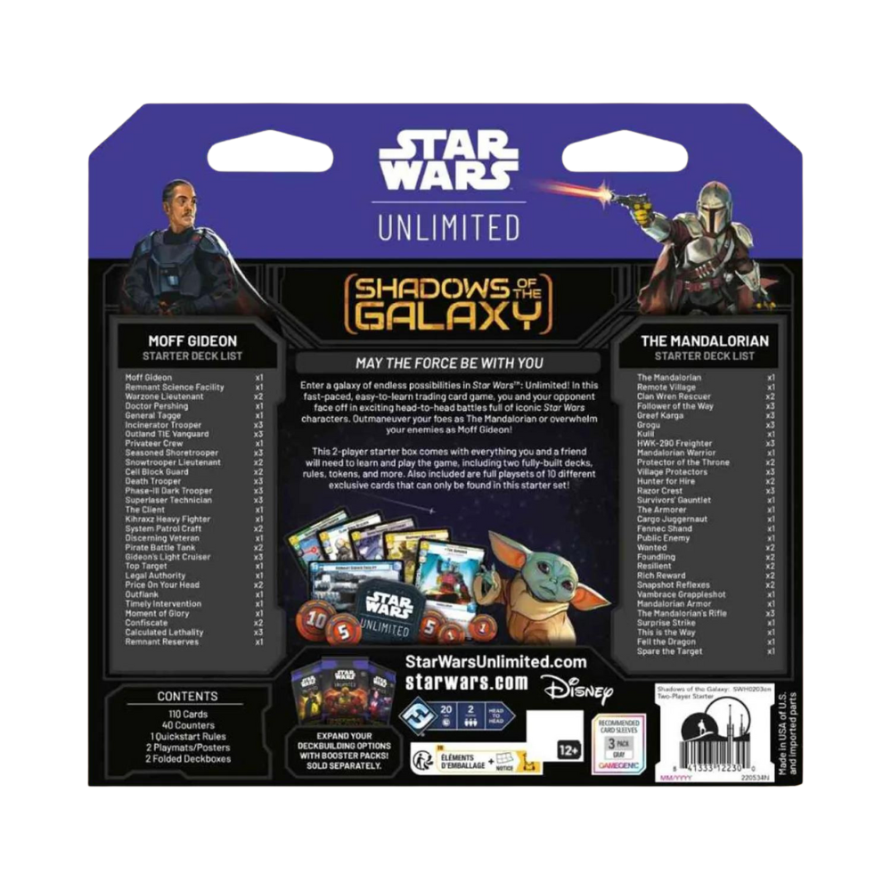 Star Wars: Unlimited - Shadows of the Galaxy: Zwei-Spieler-Starter - [DE] (Vorbestellung - Release: 12.07.2024)