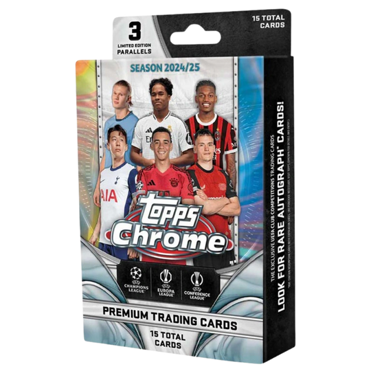 Topps 2024-25 Chrome UEFA Club Competitions - Hanger Box