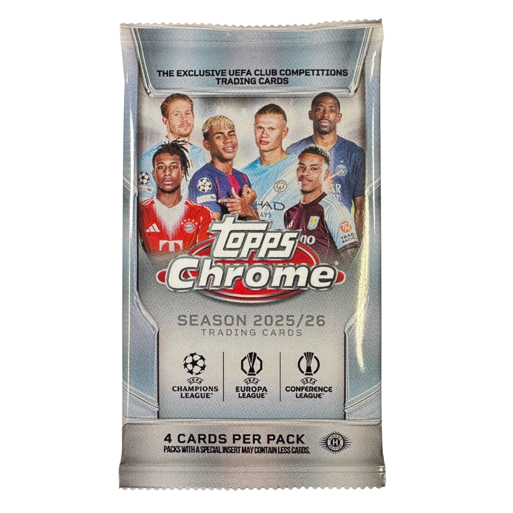 Topps 2025-26 Chrome UEFA Club Competitions - Hobby Box - EINZELPACK