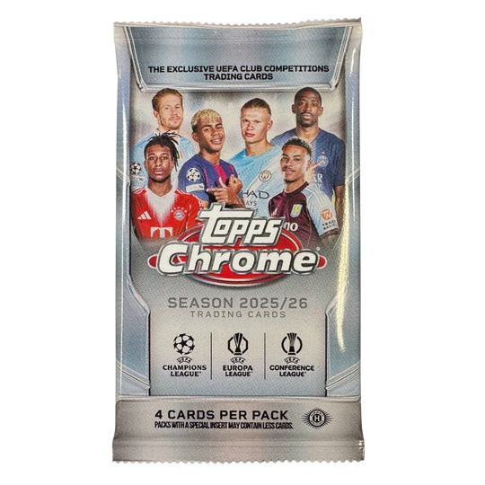 Topps 2025-26 Chrome UEFA Club Competitions - Hobby Box - EINZELPACK