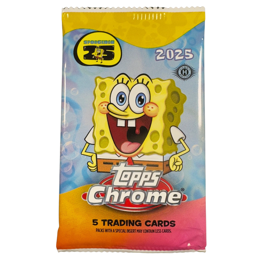 Topps 2025 Chrome SpongeBob Squarepants Hobby Box - EINZELPACK